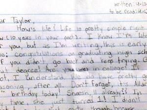 Emotiva carta de una niña a ella misma en el futuro