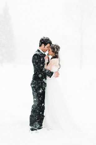 Las mejores fotos de bodas en invierno, en medio de la nieve